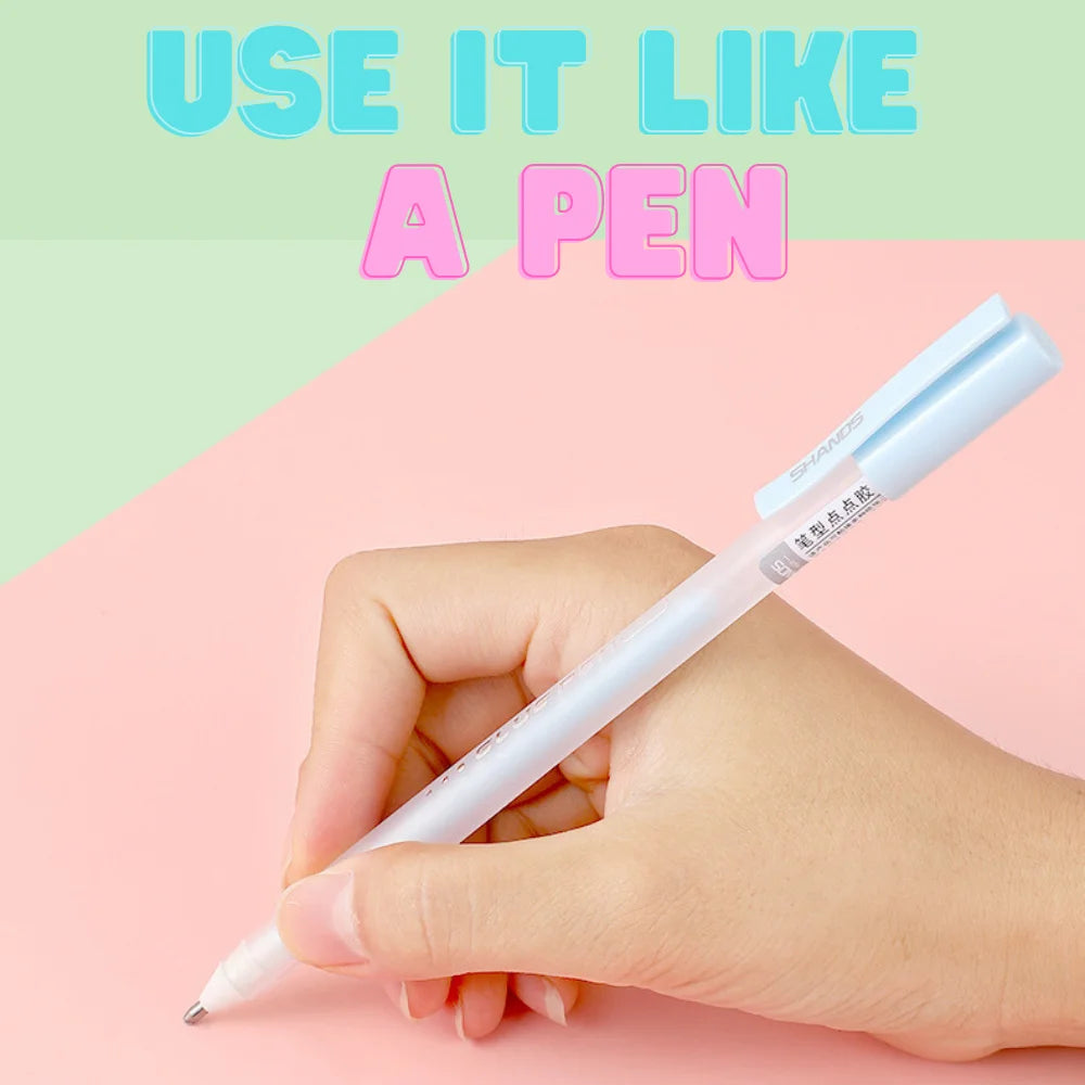 Candy Color Glue Pen Handbook Dispensing Pen Quick-Drying Dot Gule Stick DIY High Viscosity Glue School Office Supplies