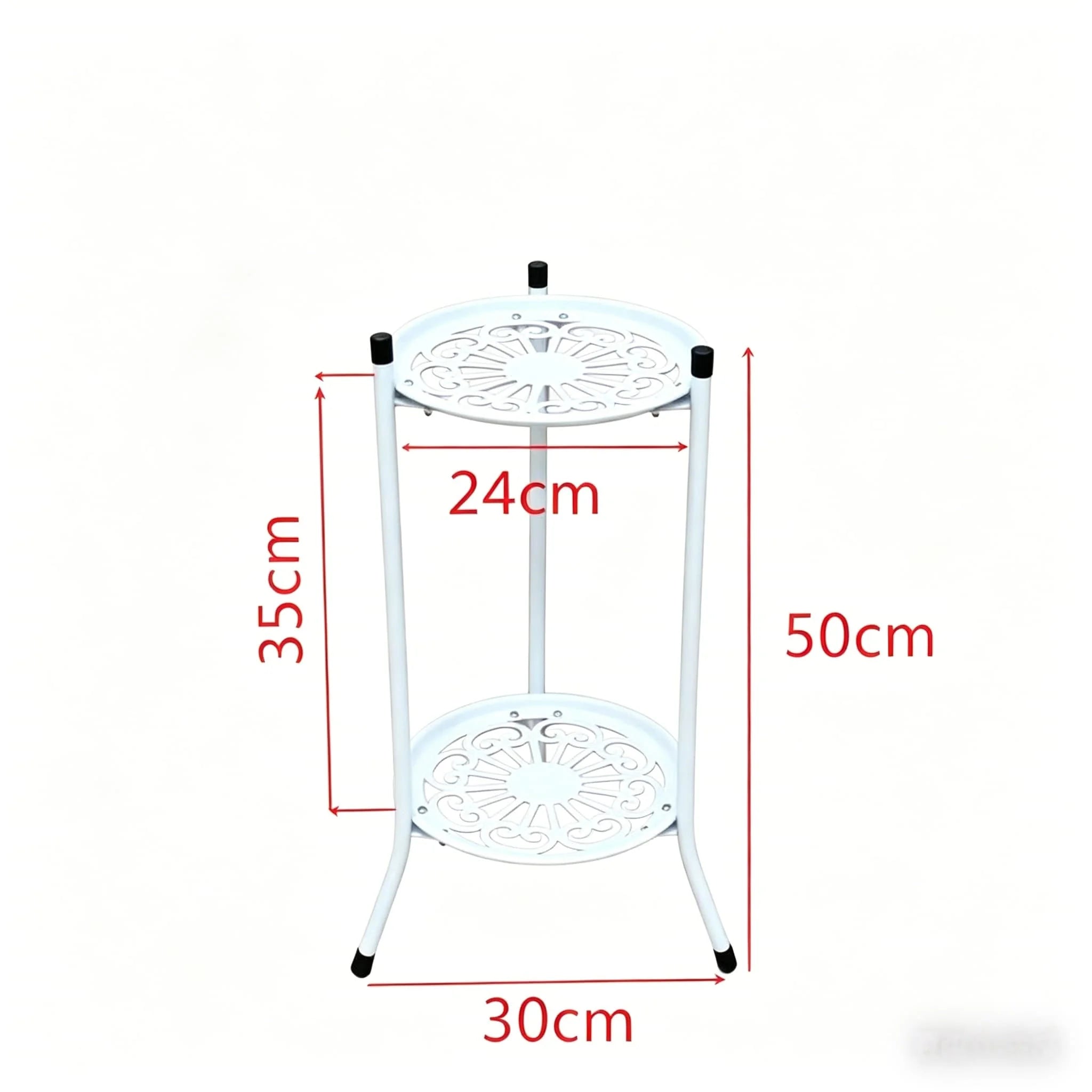 1 Pack, 2-Tiered Tall Plant Stand Metal Plant ShelfSupports Rack For Indoor Outdoor Home Decoration