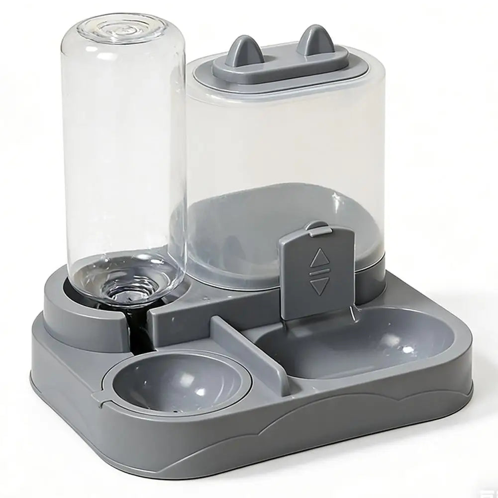 Comedero Doble con Dispensador de Agua