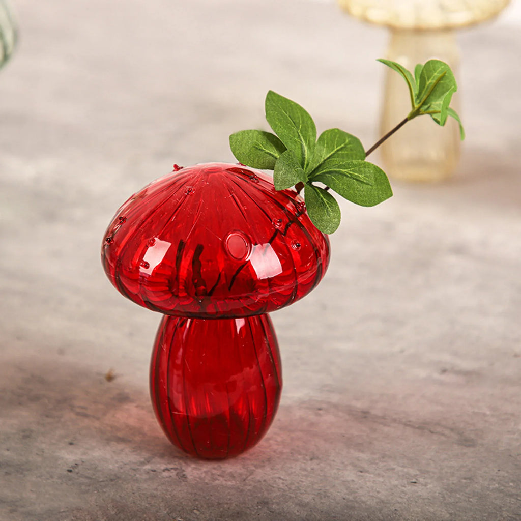 Florero Hongo de Vidrio — El detalle que transforma una repisa