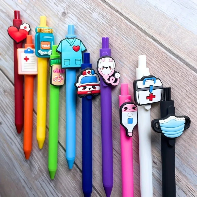 Lápices Gel Kawaii Diseño Enfermera 0.5mm - Papelería Cute | Cozy Moments