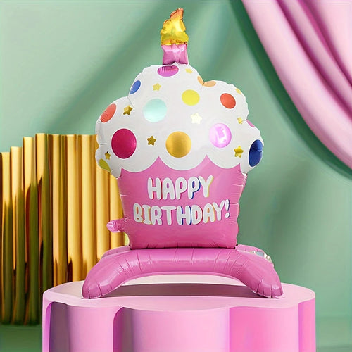 35inch Birthday Cake Candle Cake Shaped Happy Birthday Party Balloon Foil Balloons Photo Props Scene Decoration