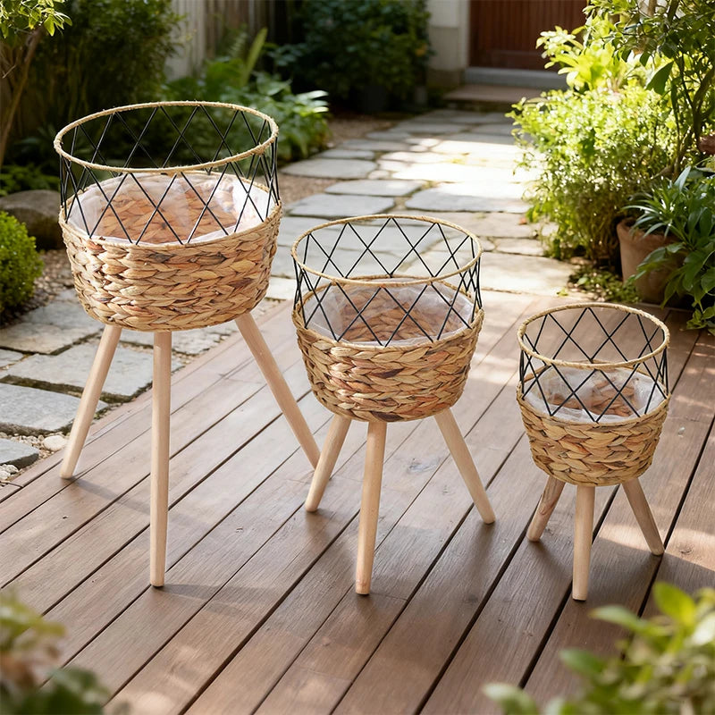 Porta Plantas Rattan — Textura natural para tu espacio