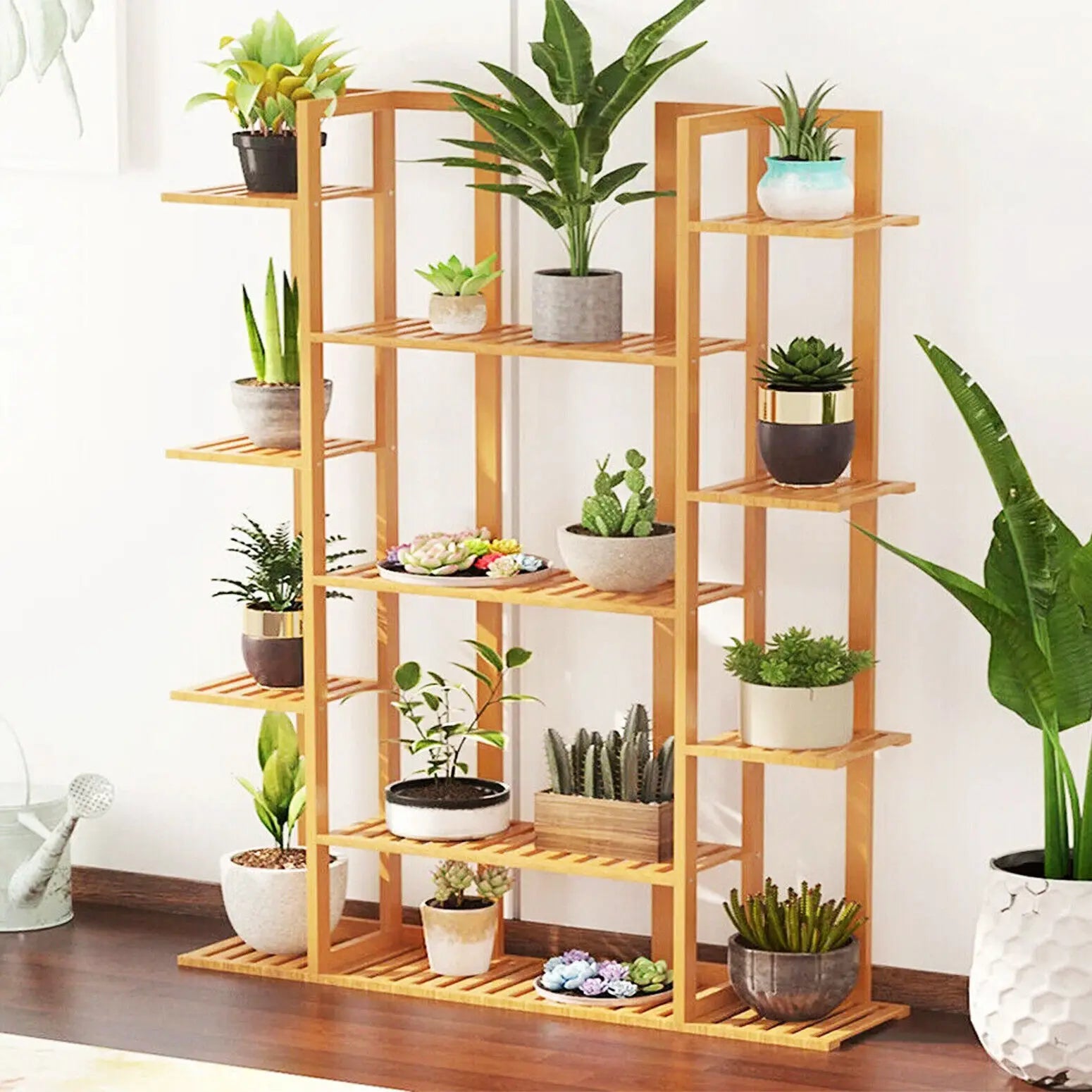 Estante de Bambú para Plantas — Tu jardín interior en varios niveles
