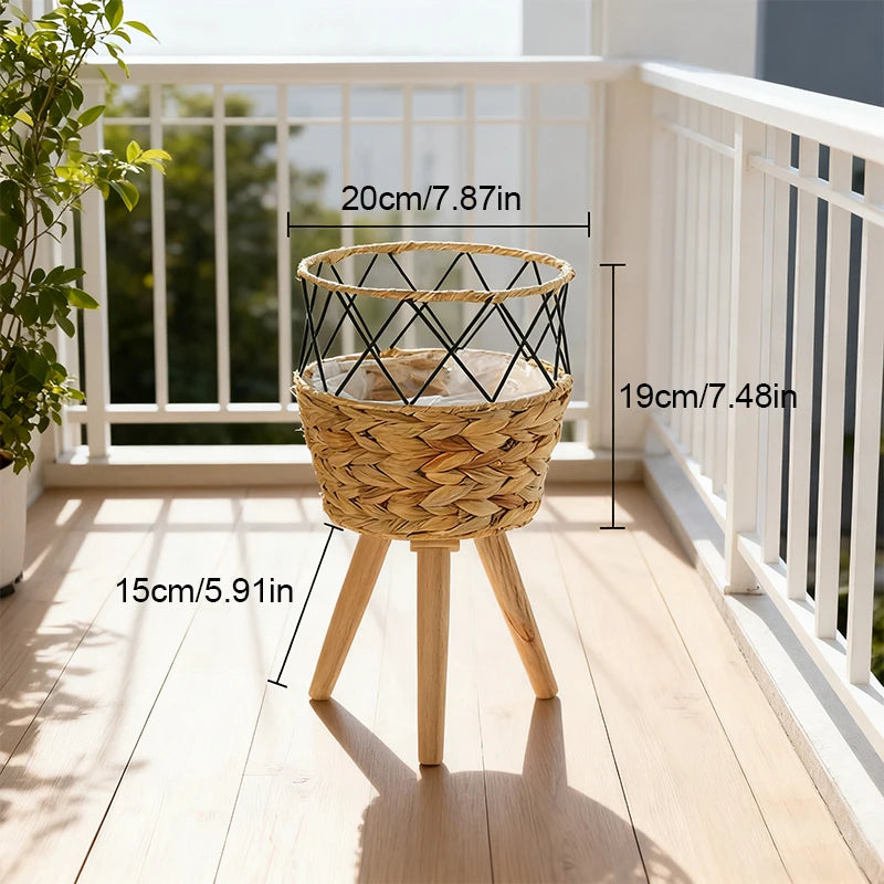 Porta Plantas Rattan — Textura natural para tu espacio