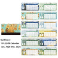 1Pc 2026 Desk Calendar Vintage Painting Calendar With Memo Notes Monthly Calendar For Home Office School Planning Organizing