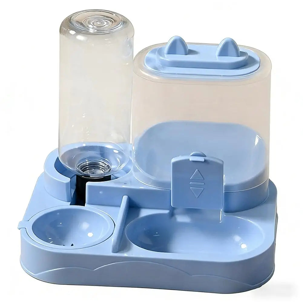 Comedero Doble con Dispensador de Agua