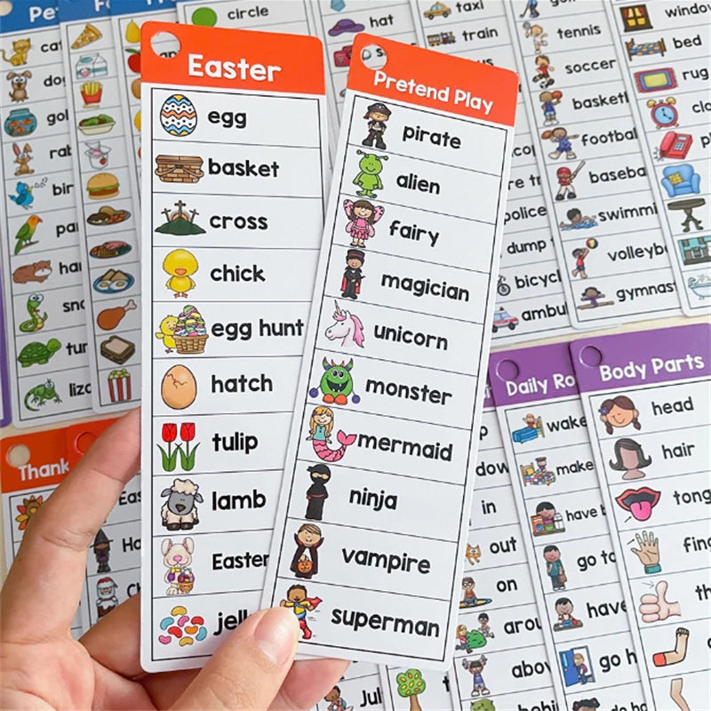 Montessori Kids Learning English Words Cards