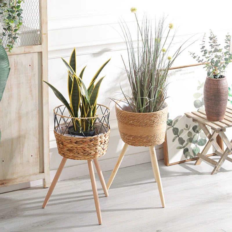 Porta Plantas Rattan — Textura natural para tu espacio