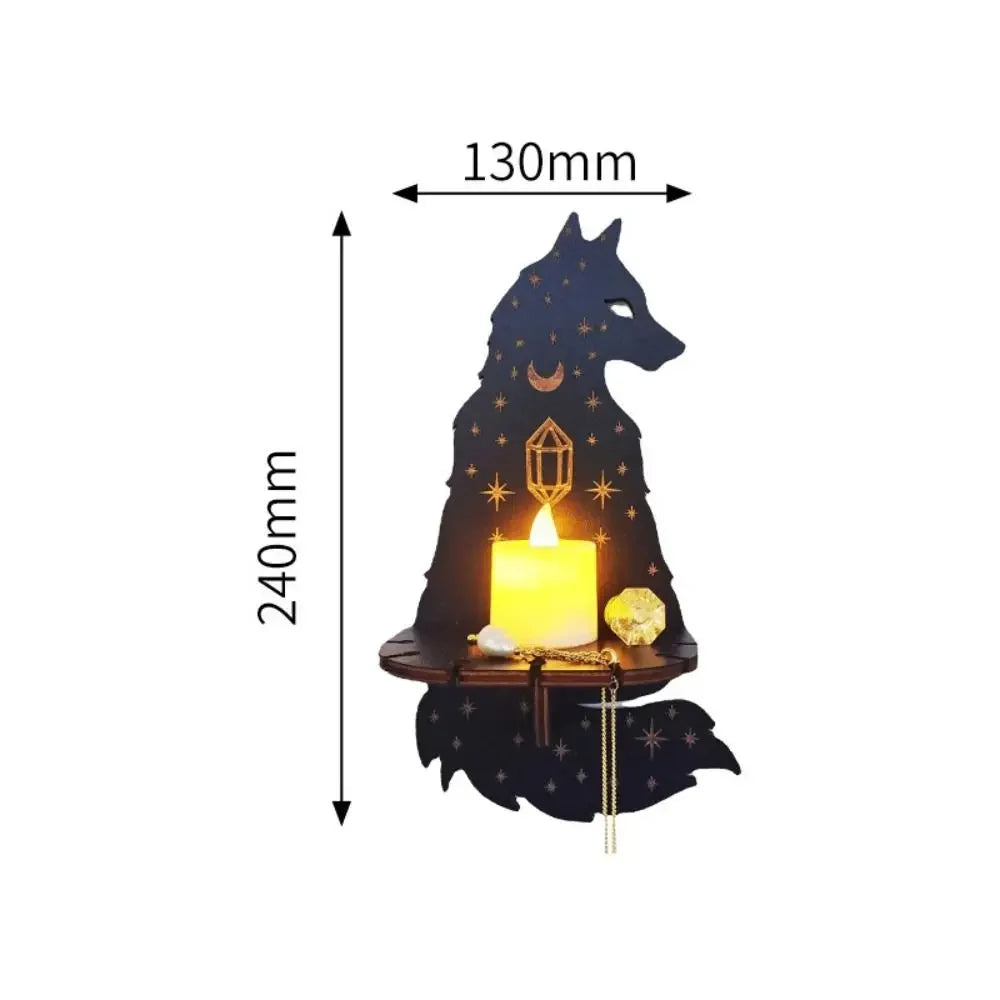 Wall Shelf Stone Wall Shelf Hand Wooden Display Stand Hanging Candle Holder Wall Decor Shelves  home decoration shelf decor