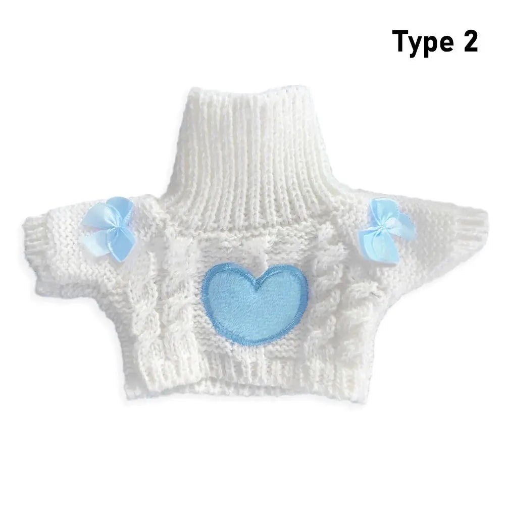 Doll Knitted Sweater for 20cm Plush Dolls Clothes Doll's Clothing Accessories Knitted Clothing Kids Toy Gifts Doll Supplies