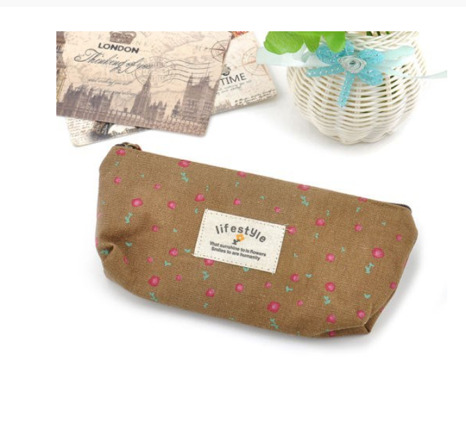 Estuche Cartoon Kawaii Canvas Estudiante - Organizador Escritorio | Cozy Moments